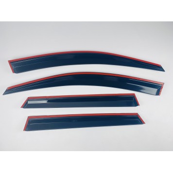 Дефлекторы окон Skoda Karoq 2017+ с нерж. хром полоской-5